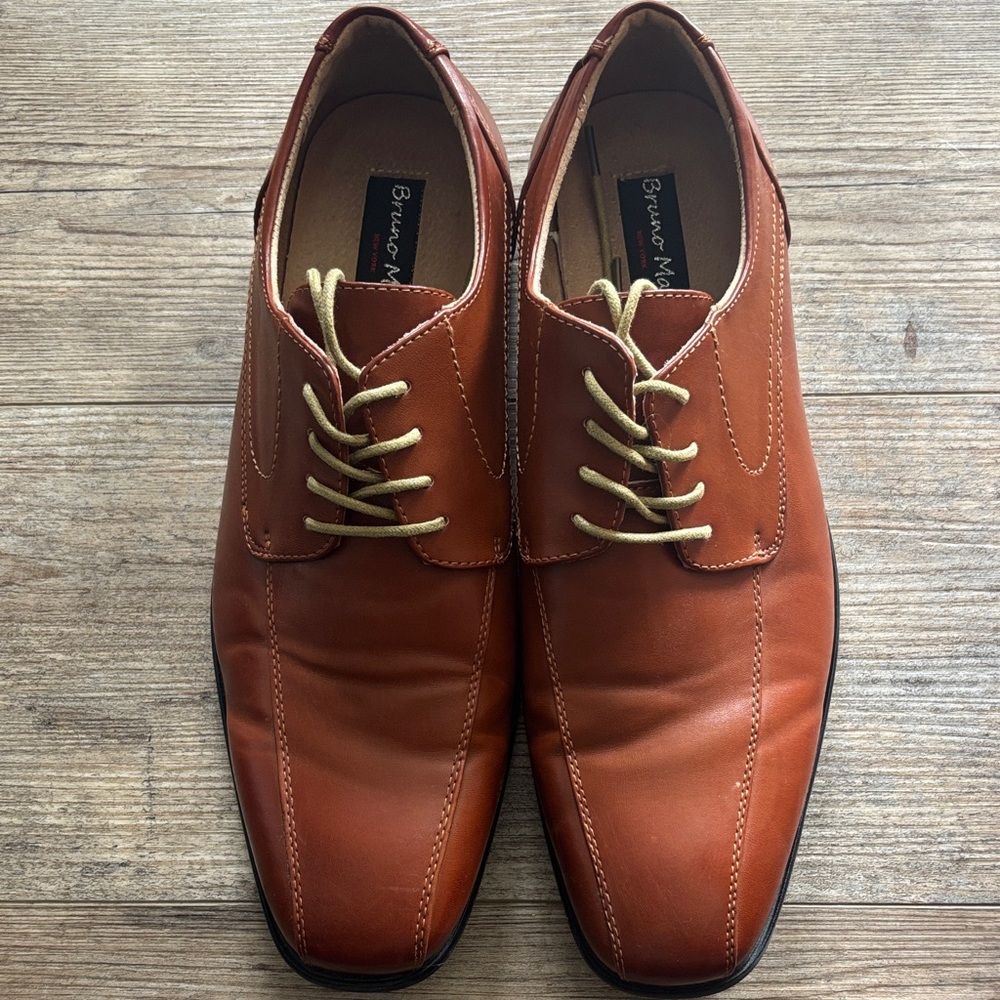 Bruno Marc Men's Brown Vegan Leather Derbys